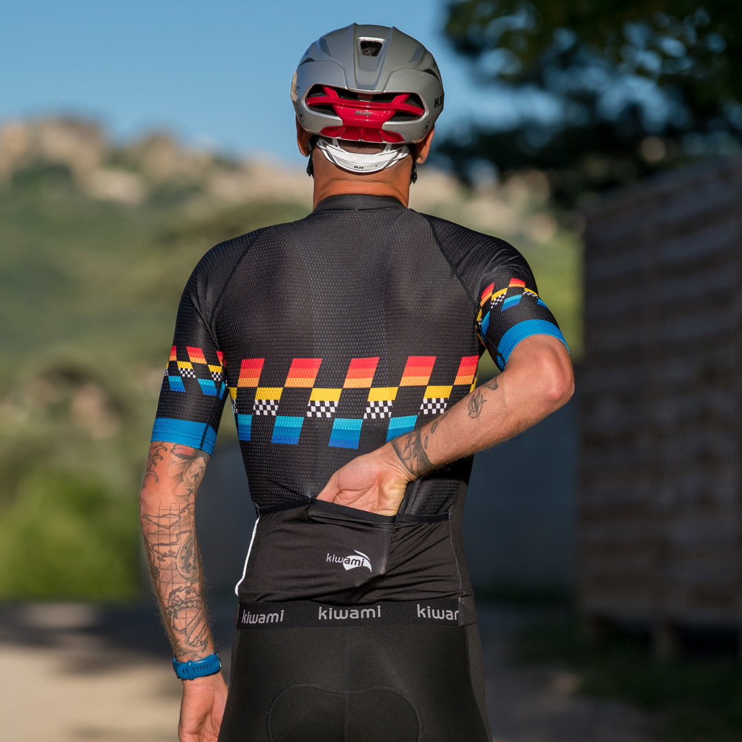 maillot vélo homme manches courtes printemps/été Tissus respirants : pour vous garder au frais et au sec fabrication française kiwami sports