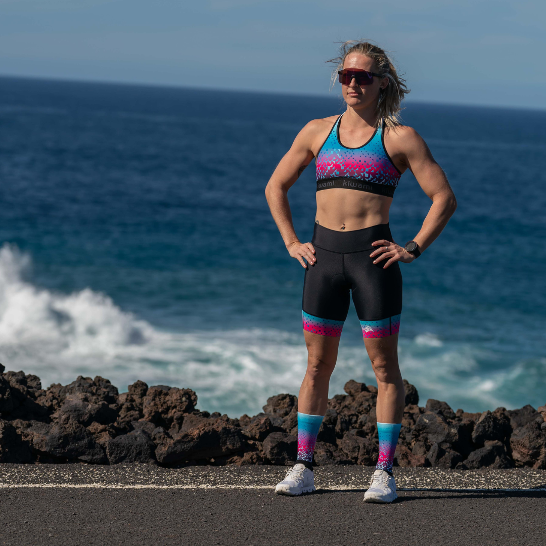 Tenue Cyclisme Femme 2 En 1 - Shorty Avec Cuissard Intégré - Pour Vélo, Running, Fitness - Matière Stretch - Grande Taille Disponible