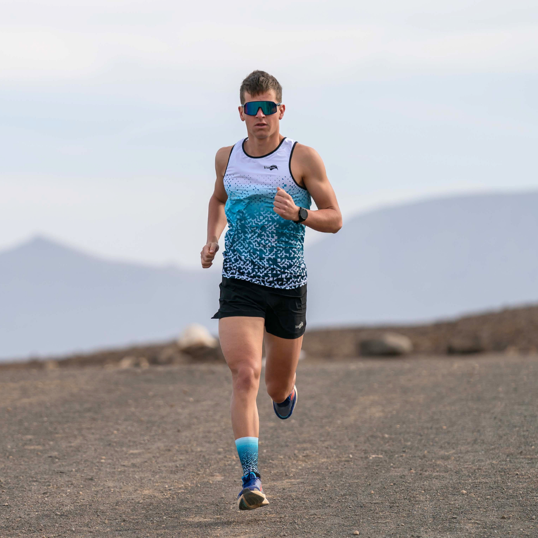 debardeur homme - running - course à pied - design coloré - léger, respirant et cofortable