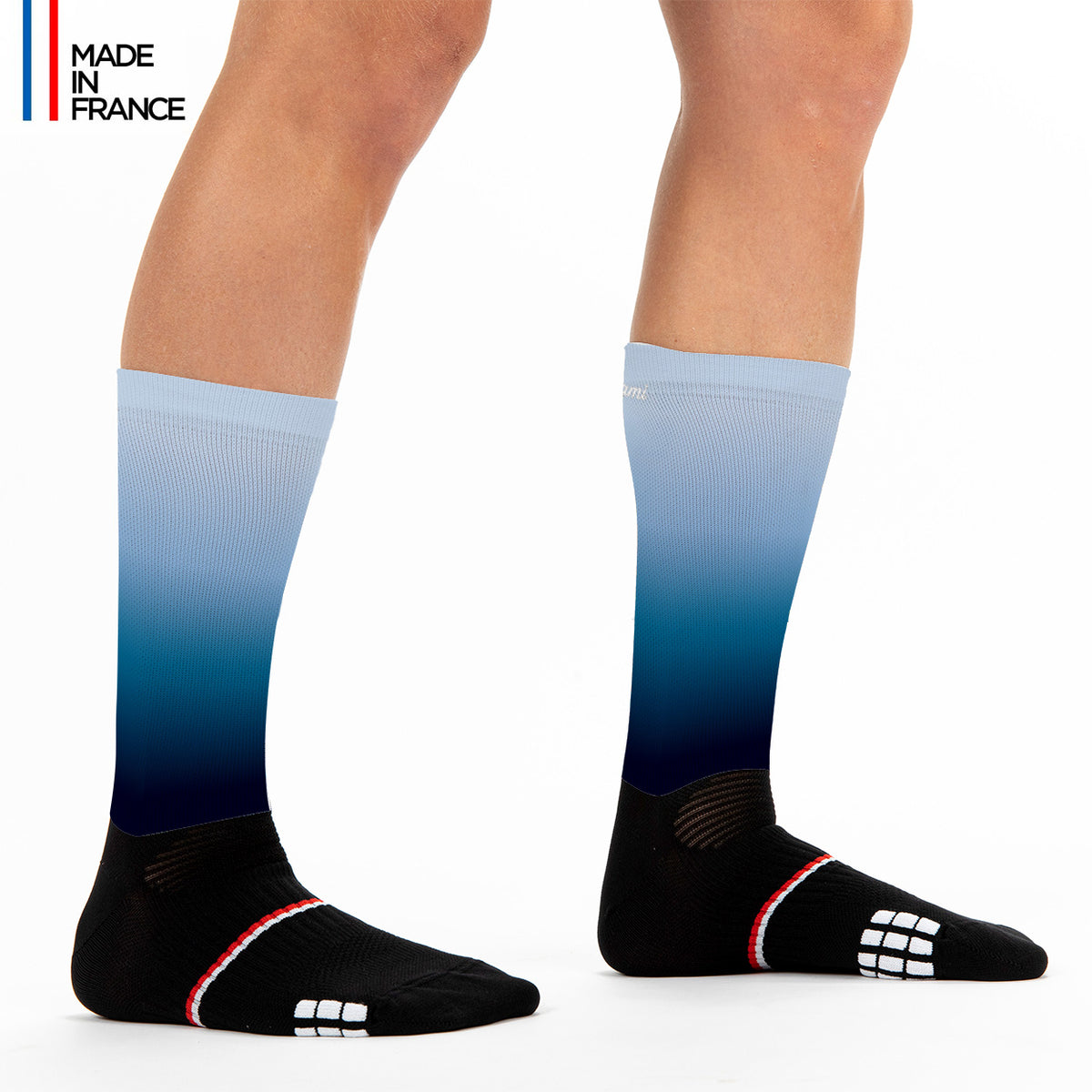 Men running socks color blue for running cycling biking kiwami sports
