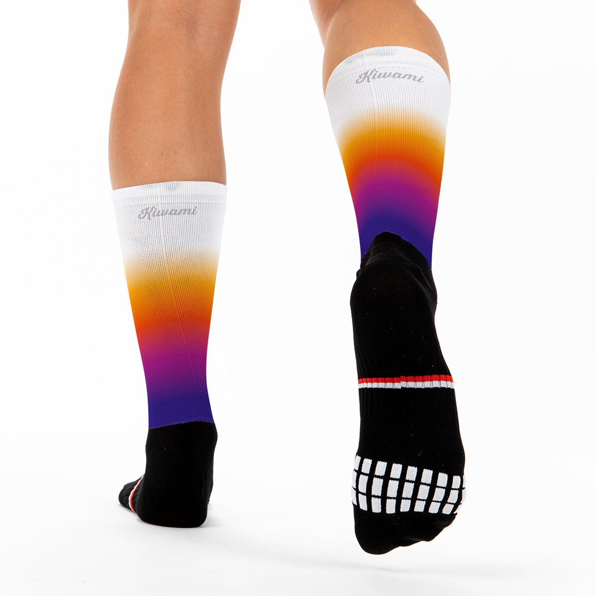 Chaussettes running originales triathlon couleur sunset kiwami