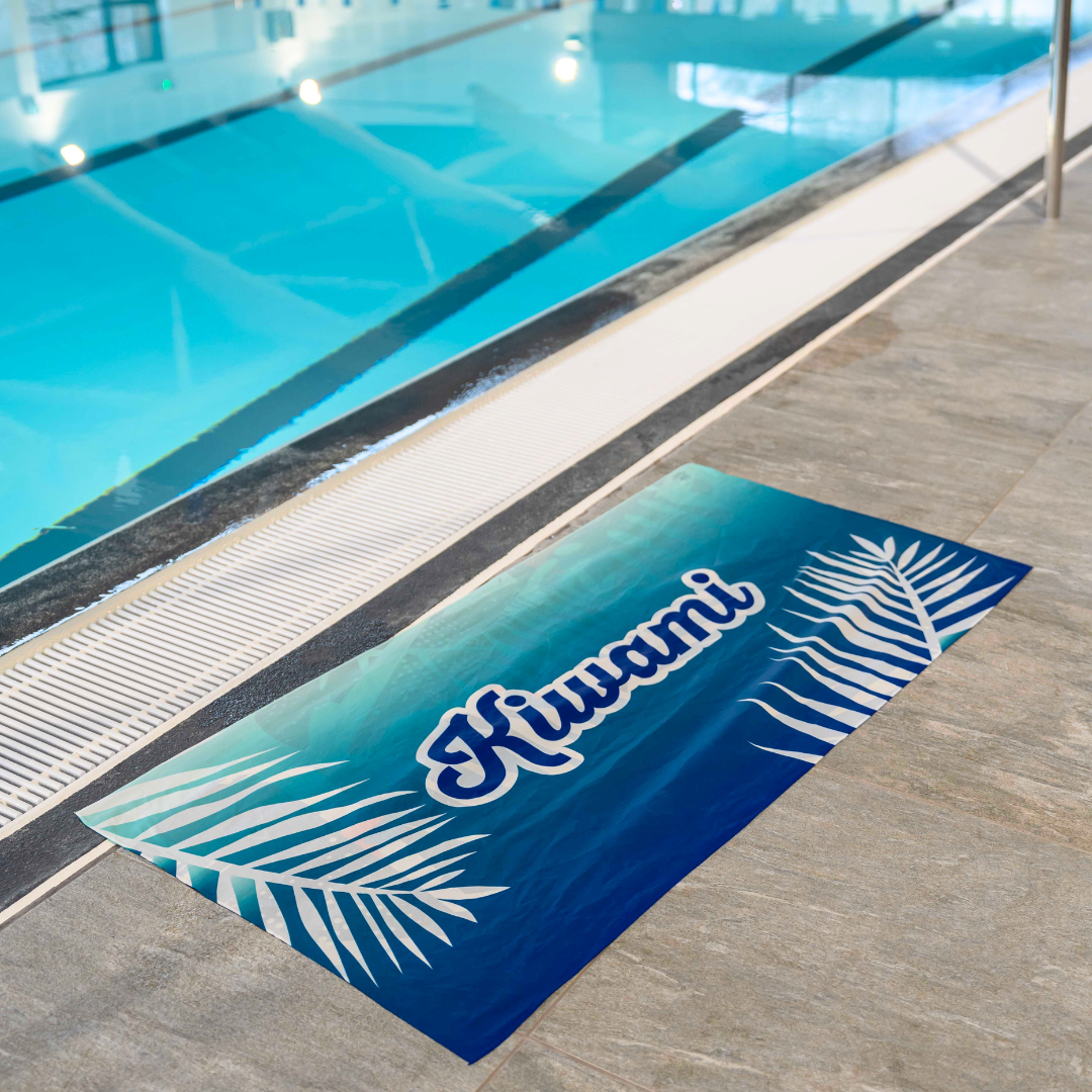 Lanzarote natation serviette microfibre coloré natation design original fabrication française