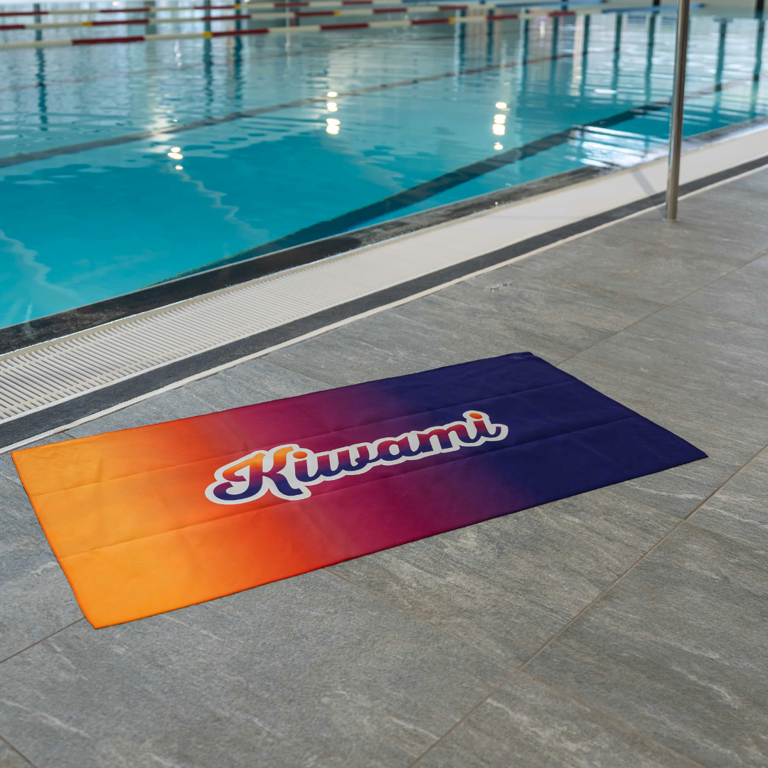 natation serviette microfibre coloré natation design original fabrication française