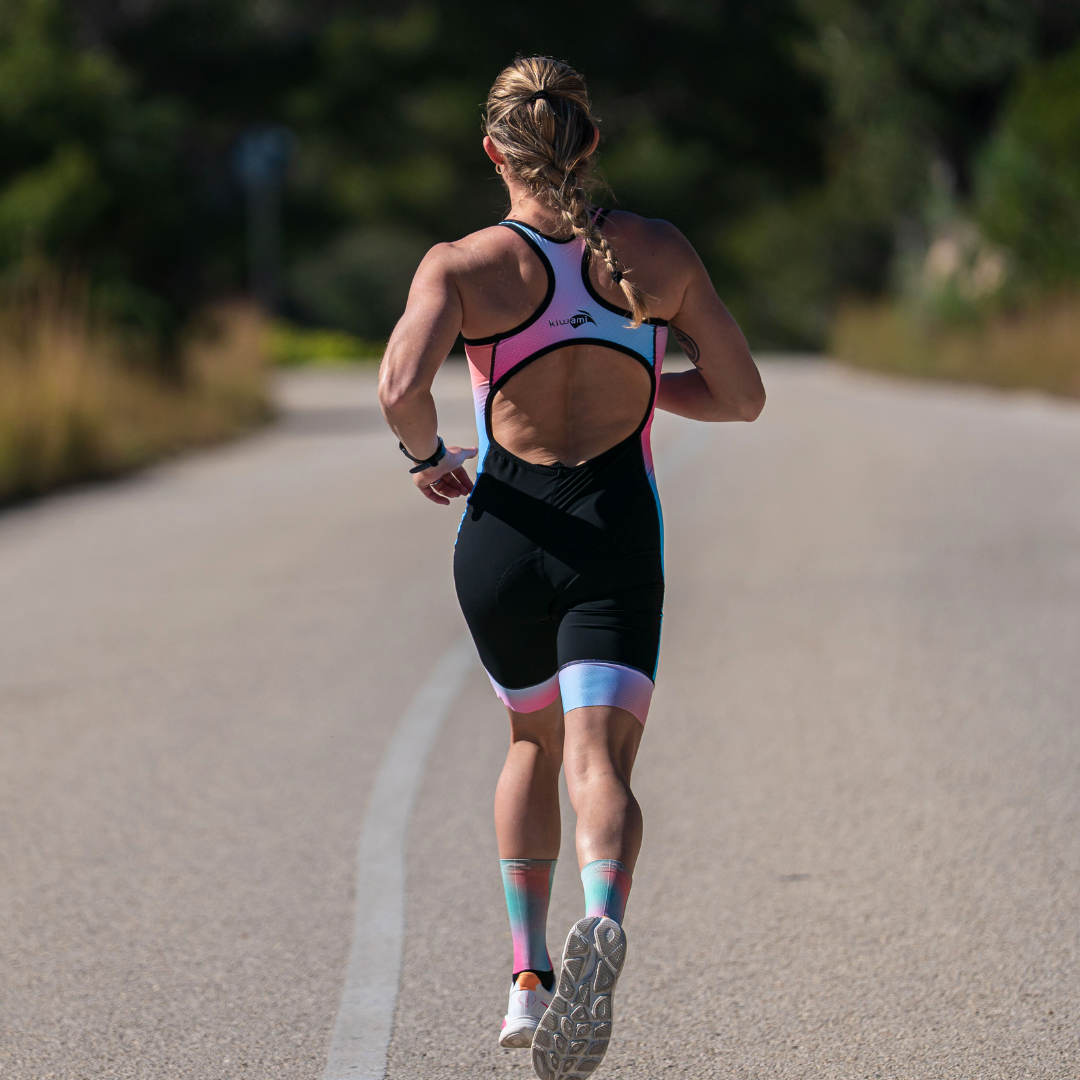 Women's triathlon suit PRIMA Openback, comfort and freedom of movement, Kiwami triathlon outfit