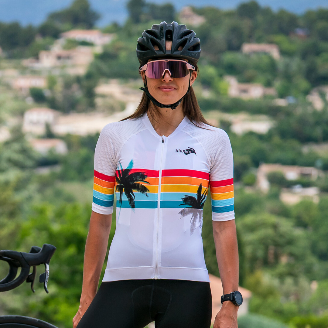 haut de velo femme blanc léger respirant kiwami