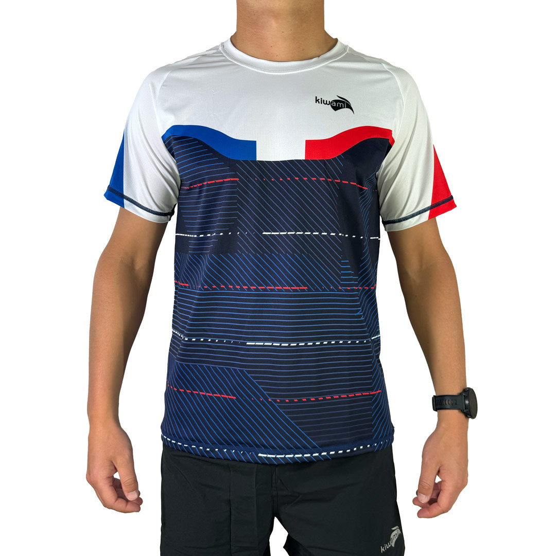 tee-shirt homme course à pied homme olympique paris fabrication française