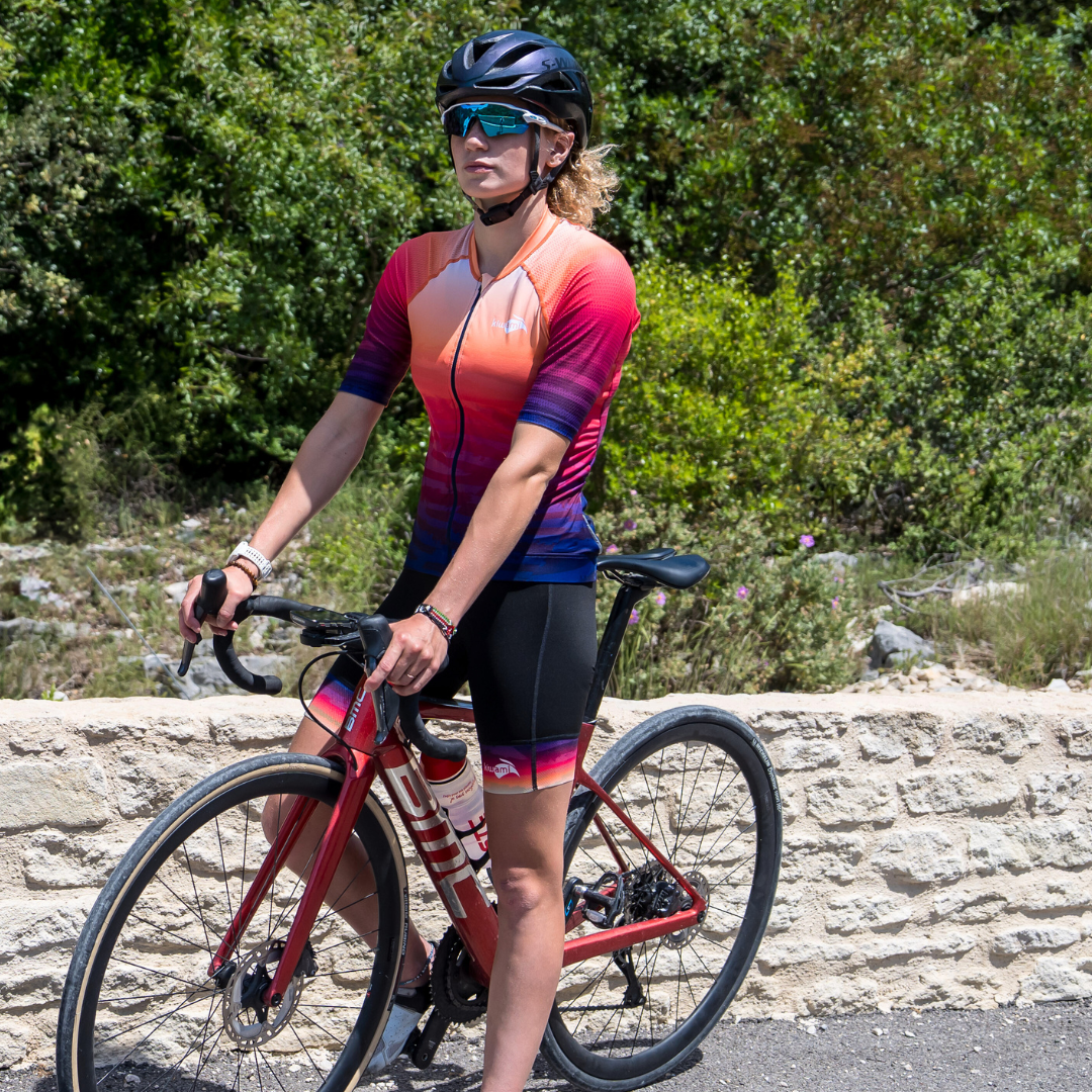 Cuissard vélo femme sans bretelles SOULOR Wild Sunset