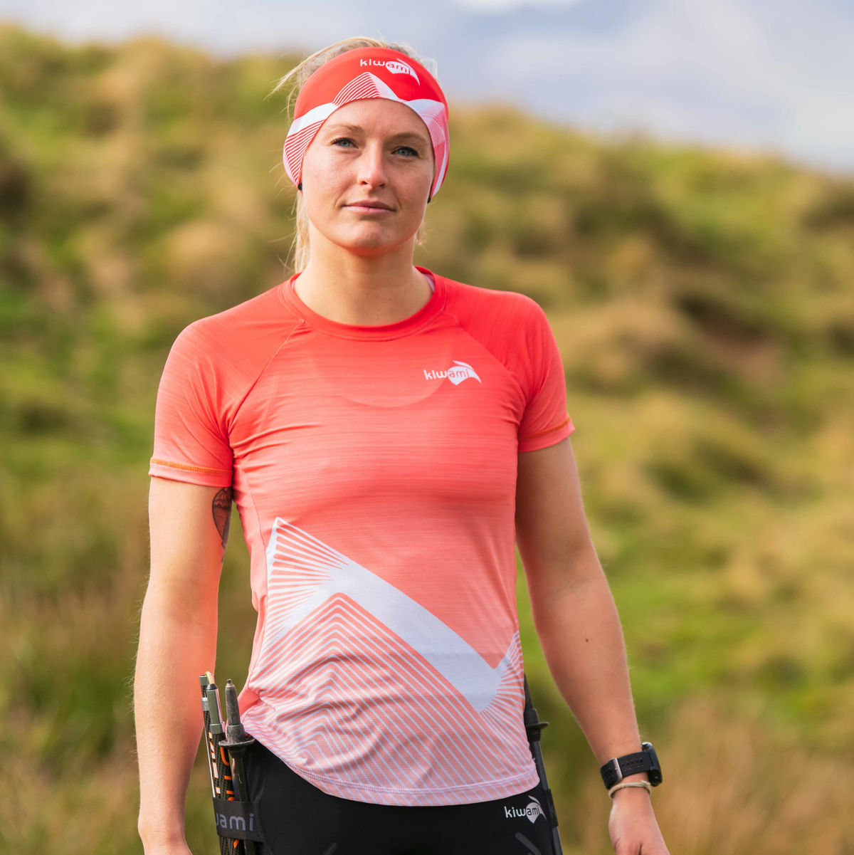 Tee-shirt sport femme idéal pour courir fabriquée en France. Léger - Performant - Confortable - Respirant. trail-running-montagne