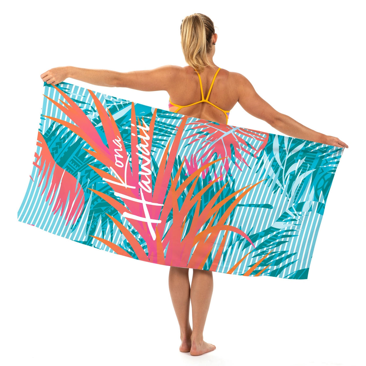 serviette_mircofibre_compacte_séchage_rapide_colorée_originale_hawaii_piscine_plage_fabriqué_en_france_kiwami_sports