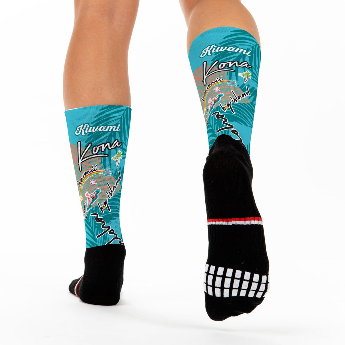 chaussettes_sports_running_cycling_originales_colorées_aloha_fabriqué_en_france_kiwami_sports