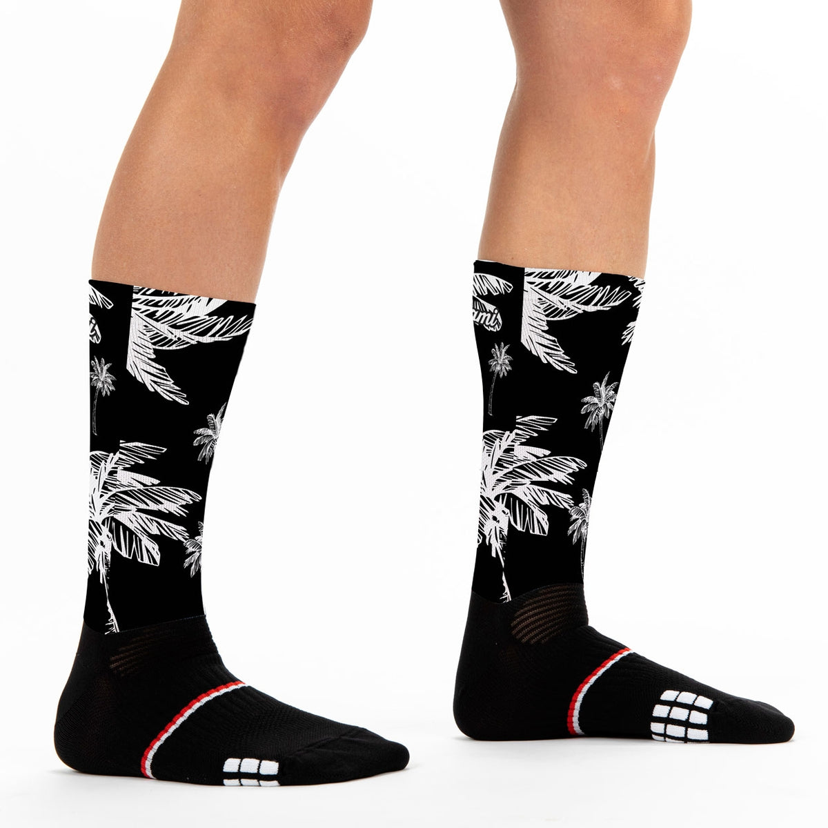 socks_sports_running_cycling_original_palm_black_and_white_made_in_france_kiwami_sports