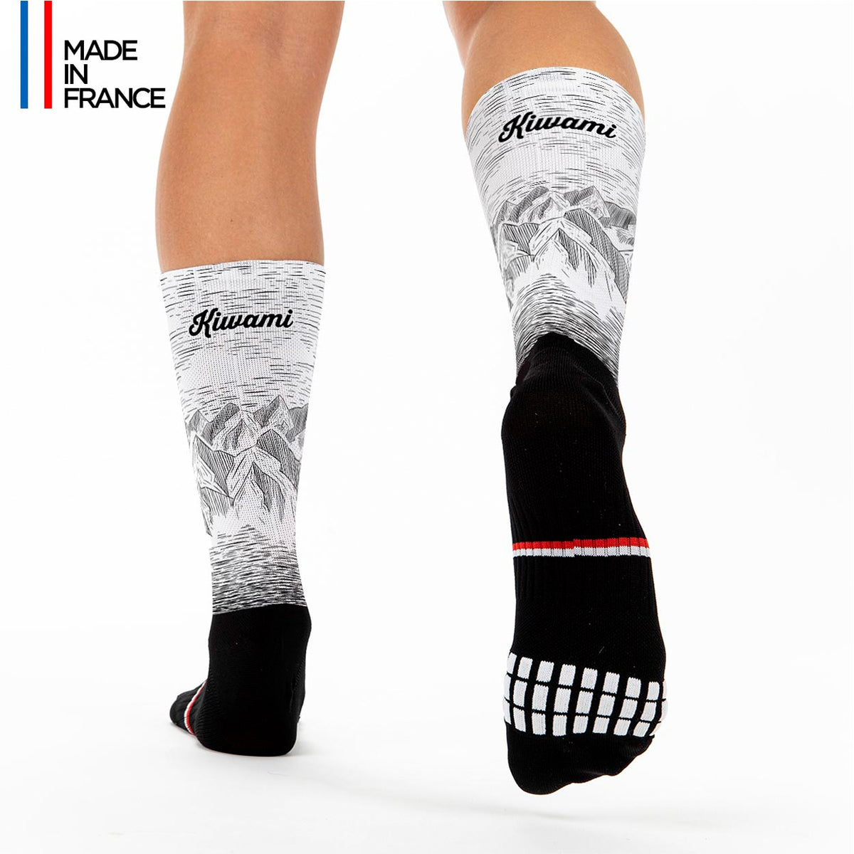 chaussettes_sports_running_cycling_originales_colorées_montagnes_blanches__fabriqué_en_france_kiwami_sports