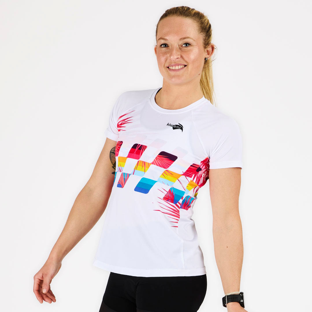 Women's running t-shirt Finisher White