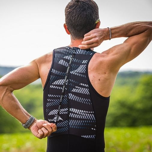 tenue de triathlon homme trifonction triathlon S M Kiwami sports fabrication française