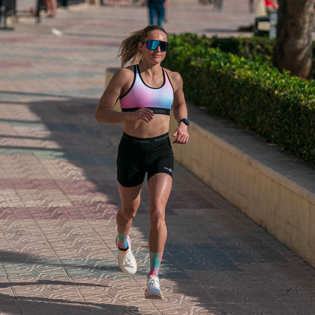 Damen Sport-BH Aurora, schwimmen radfahren laufen, Halt und Komfort, Kiwami, hergestellt in Frankreich