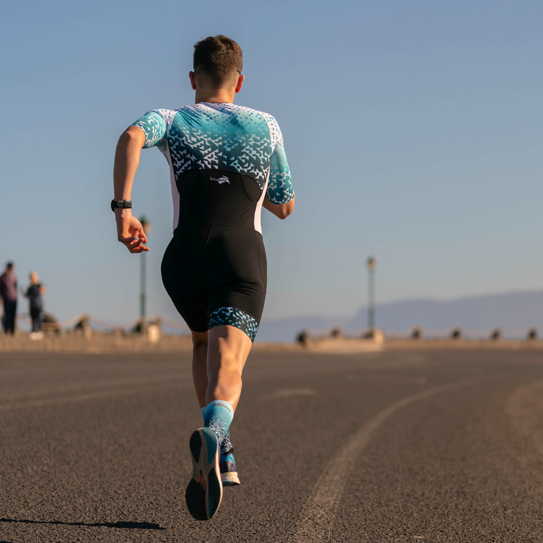 KiWAMi Tokyo LD homme triathlon Aero Trisuit - noir/bleu/vert tilleul KiWAMi Tokyo LD homme triathlon Aero Trisuit - noir/bleu/vert tilleul