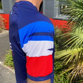 Hawaii Ironman Kona tee-shirt fabrication française manches bleu blanc rouge- FRANCE