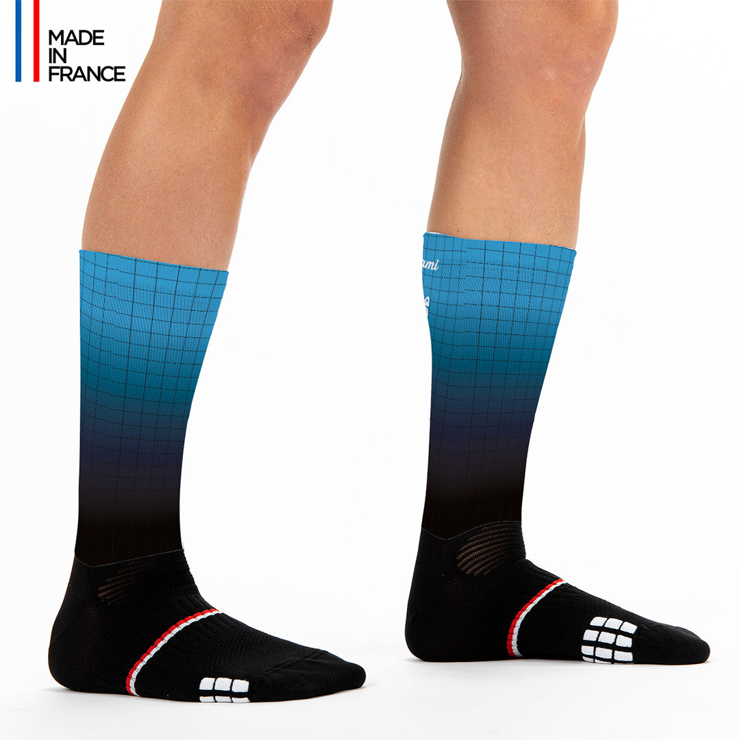 Chaussettes club personnalisées Léman tritatlon textile club personnalisable kiwami sports