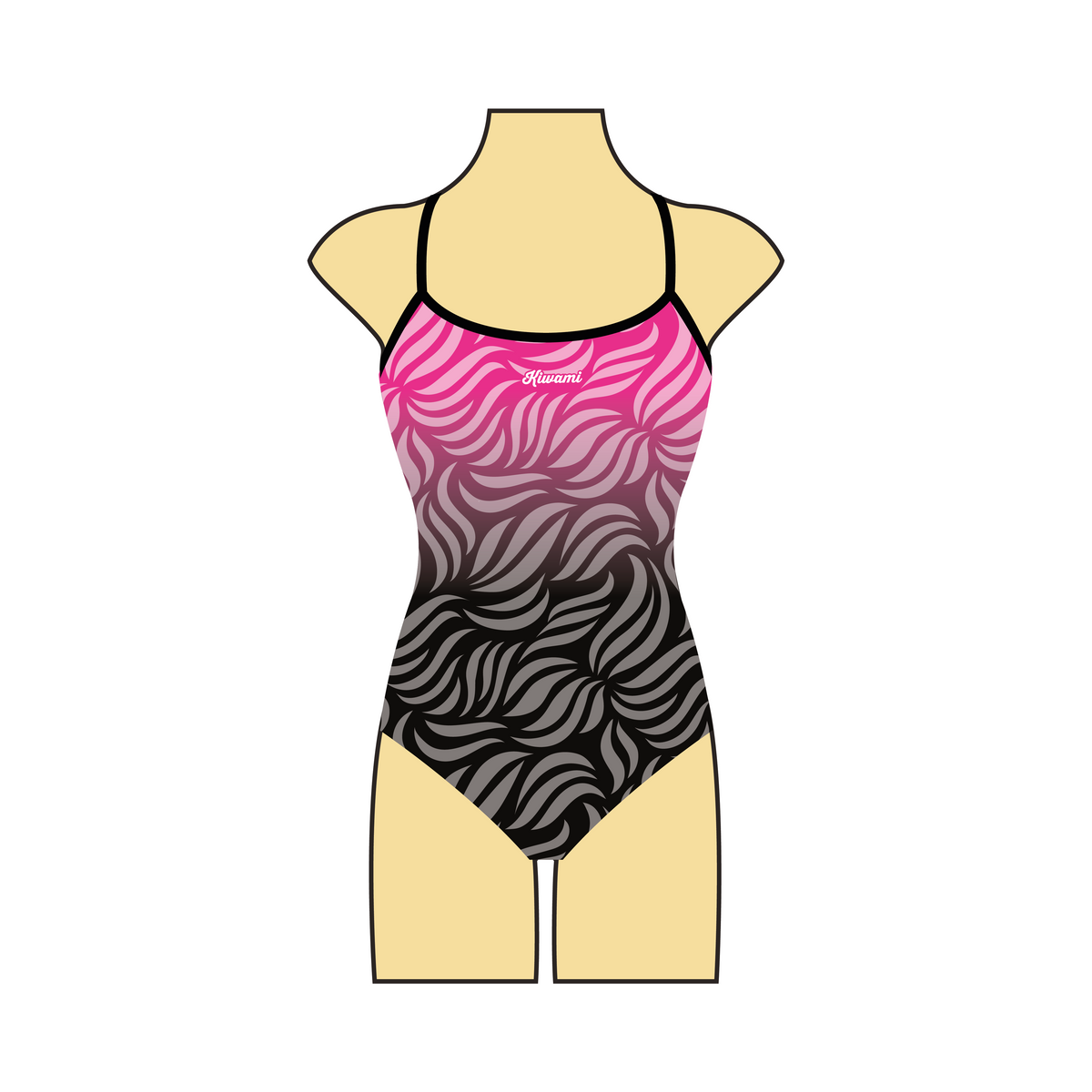 Moana pink, maillot de natation kiwami racing fabrication française - triathlon swim bike run