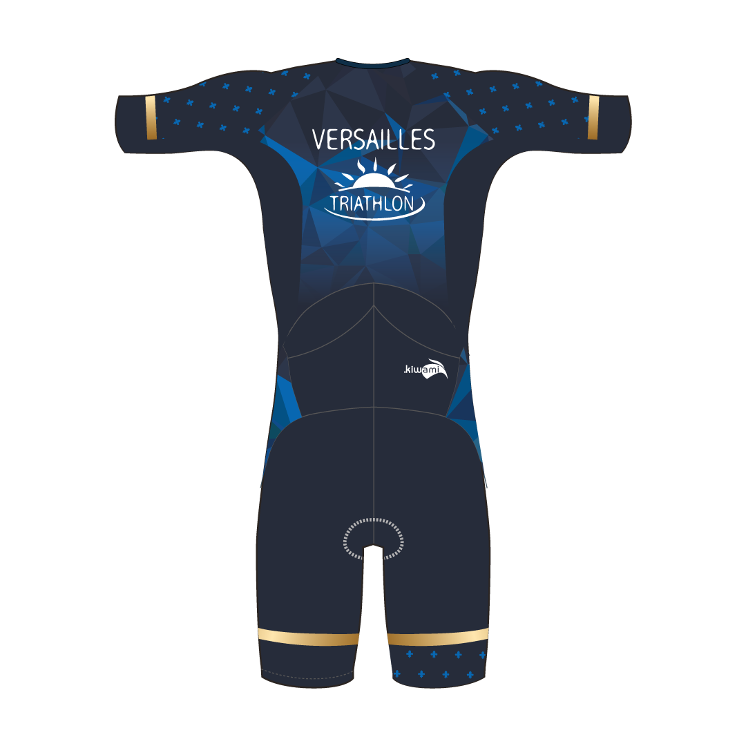 Trifonction personnalisée club Versailles triathlon- tenue de triathlon longue distance Kiwami Sports