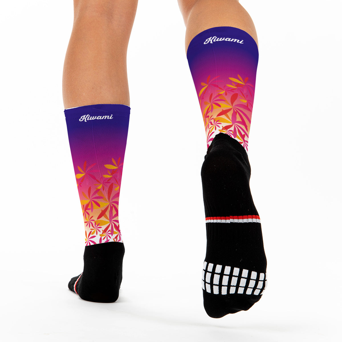 Chaussettes femme running colorées originales design kiwami sports 