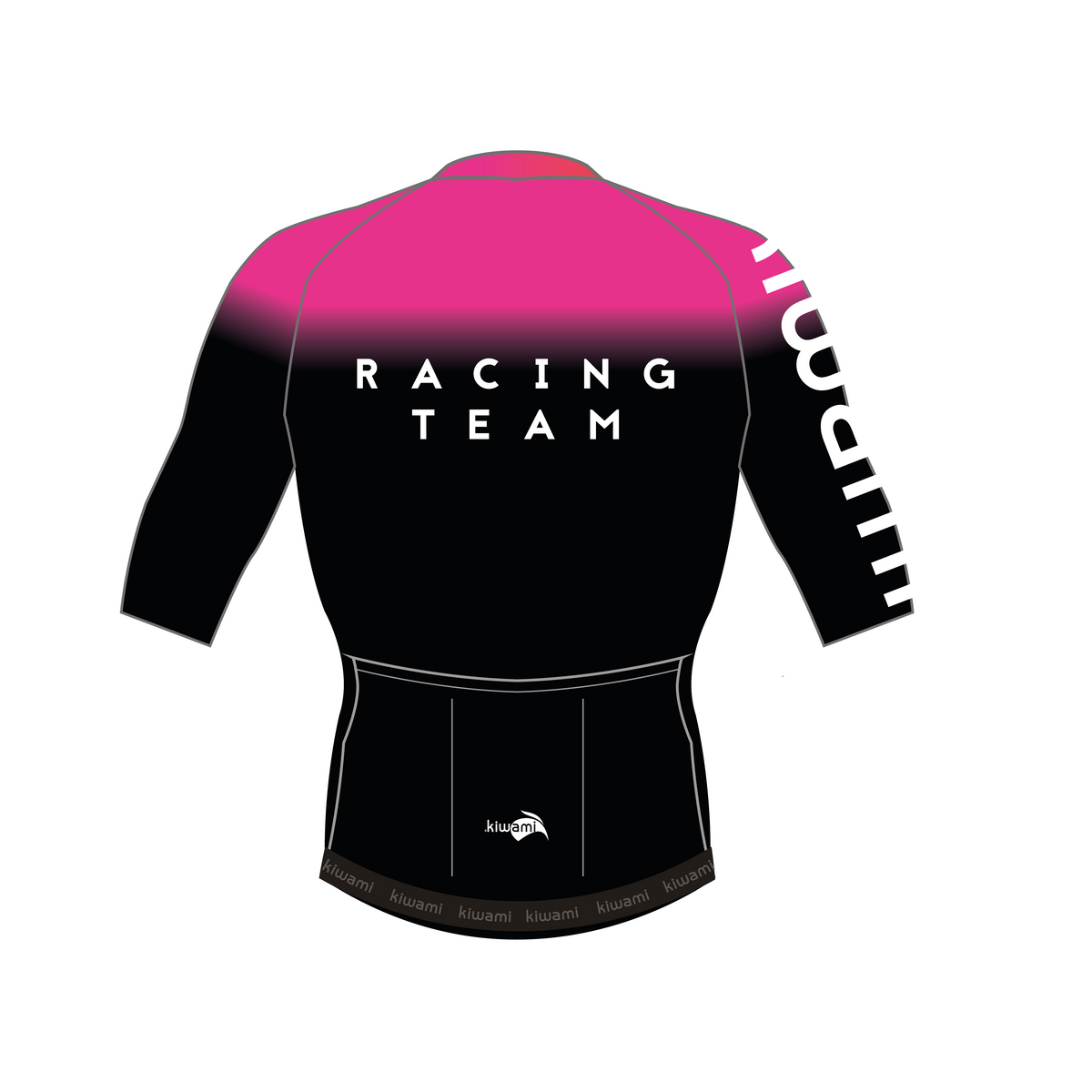 maillot vélo femme cyclisme kiwami Racing Team - face rose