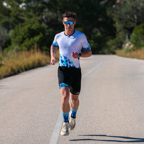 High performance men’s aero triathlon suit Hiranga LD Aero Kiwami – long distance trisuit with sleeves