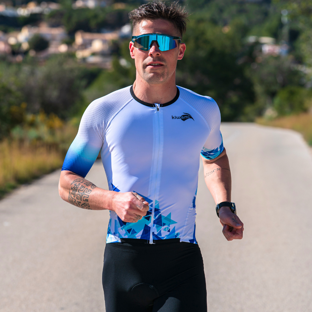 Combinaison trifonction triathlon homme Hiranga LD Aero Kiwami Sports – tenue aéro manches longues distance avec poches fabrication française