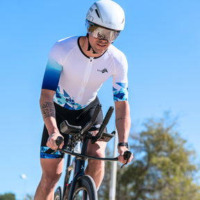 Kiwami Hiranga LD Aero men’s triathlon trisuit – aero race suit with sleeves and pockets made in France prima ld aero