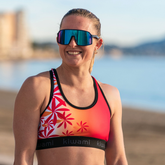 Brassière de triathlon sports natation vélo course à pied brassière femme made in france kiwami sports fabrication française