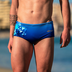 Maillot de bain natation homme bleu dégradé piscine – Kiwami Sports fabrication française