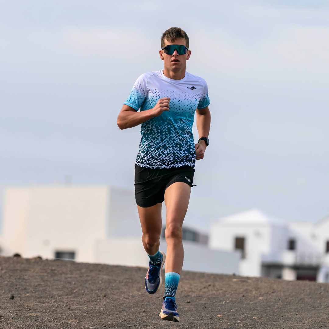 tee shirt homme respirant - design coloré - made in France - course à pied - entraînement 