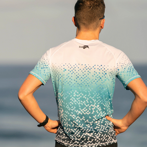 tee-shirt de course à pied homme - tissu de haute qualité - respirant - design coloré - fabrication artisanale - fabrication française 