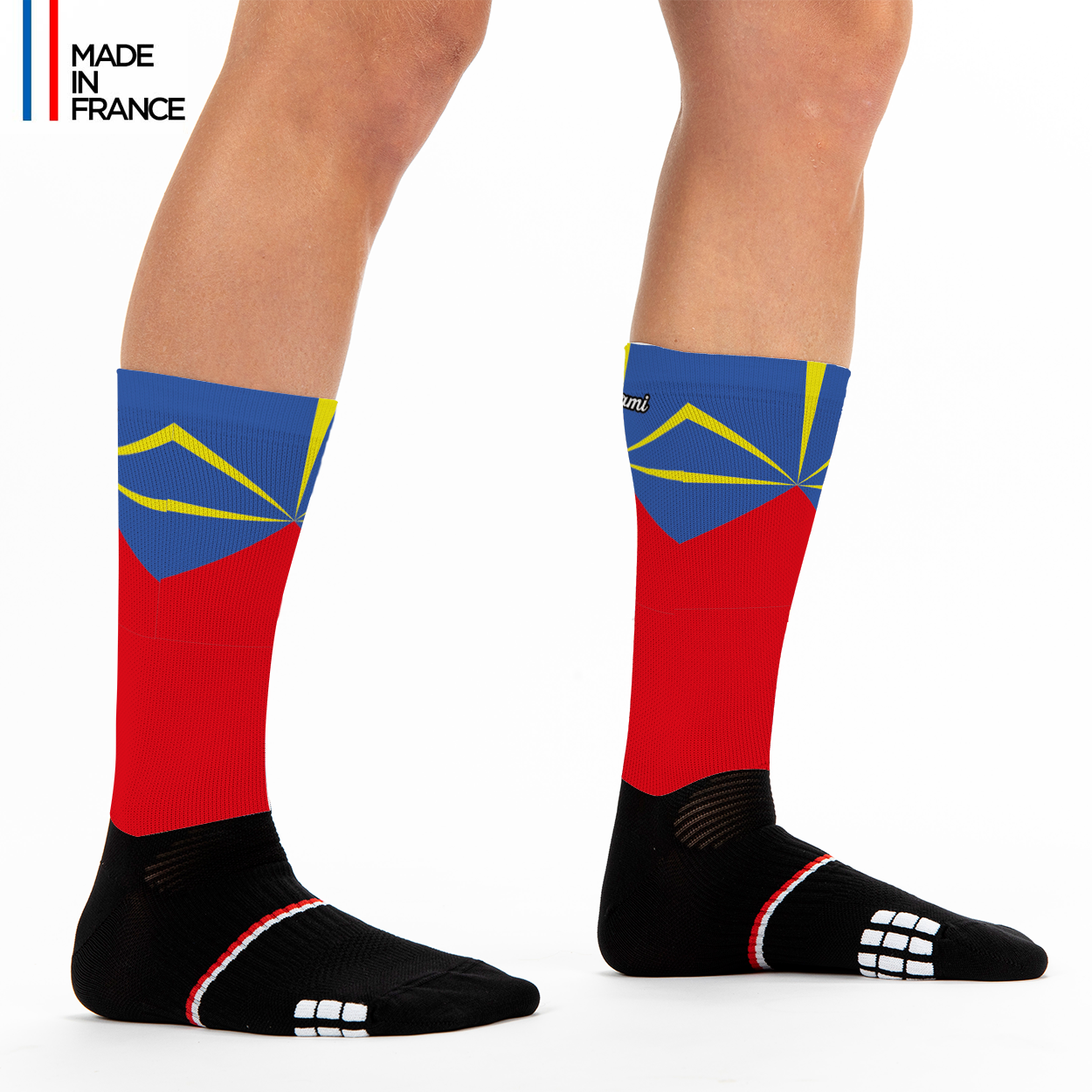chaussettes running personnalisées ile de la réunion triathlon trail