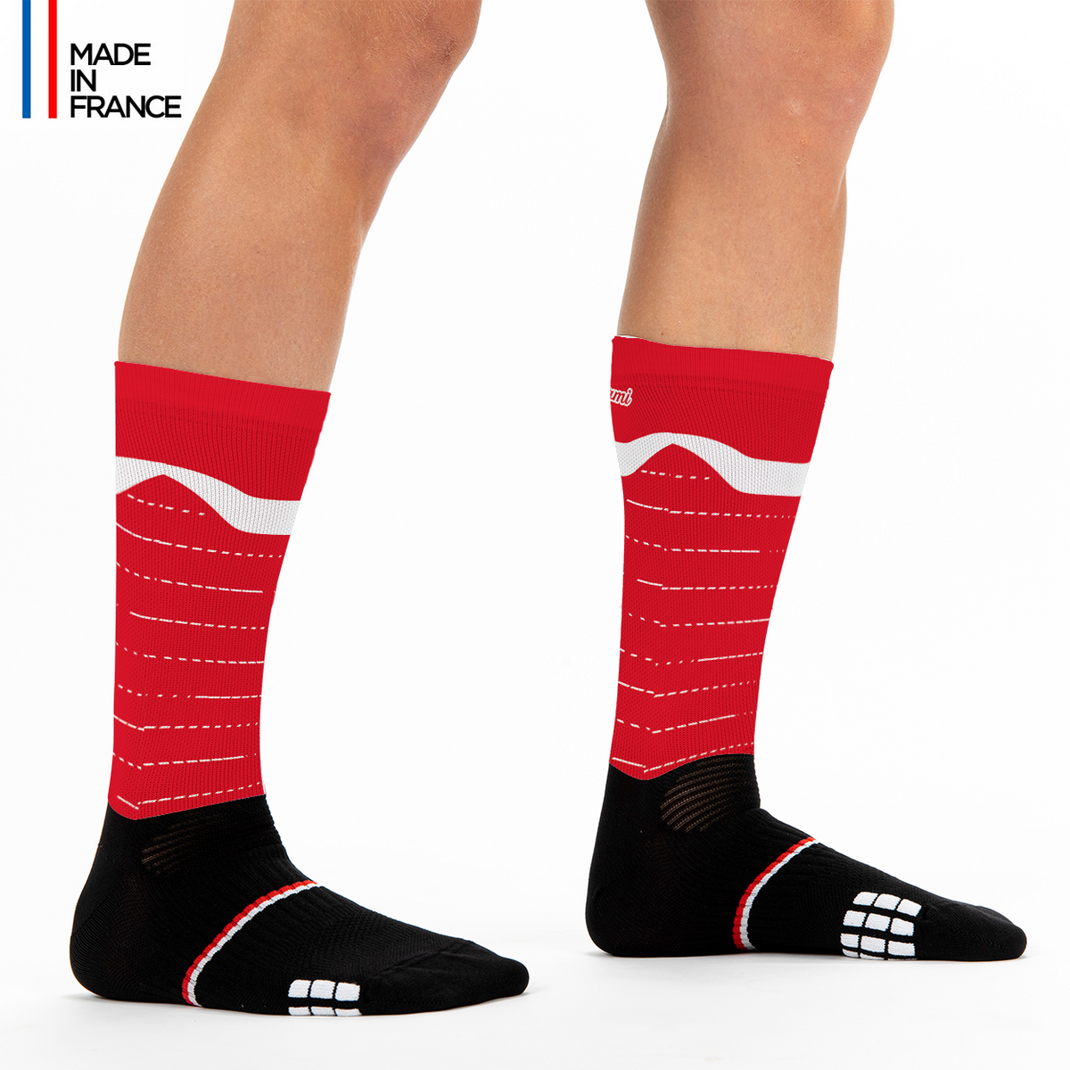 CH-Suisse-running-socks-switzerland-black white -chaussettes-suisse