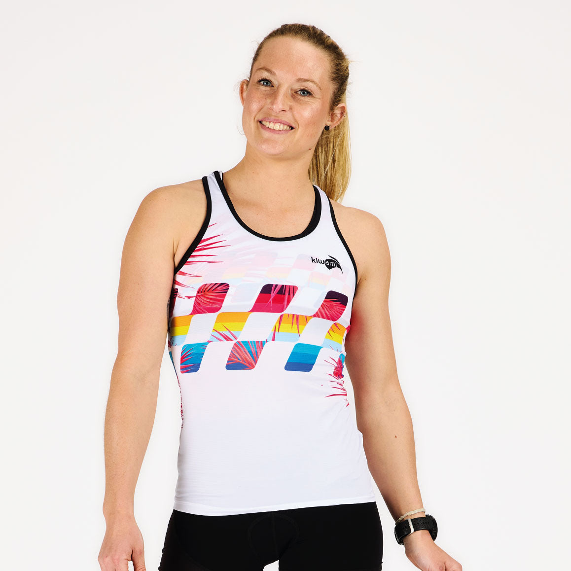 Women's Running tank top Finisher White