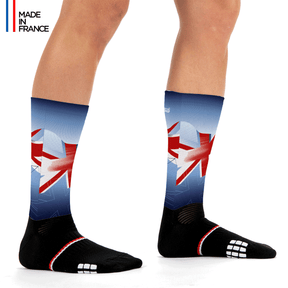 Triathlon socks. color flag Great britain