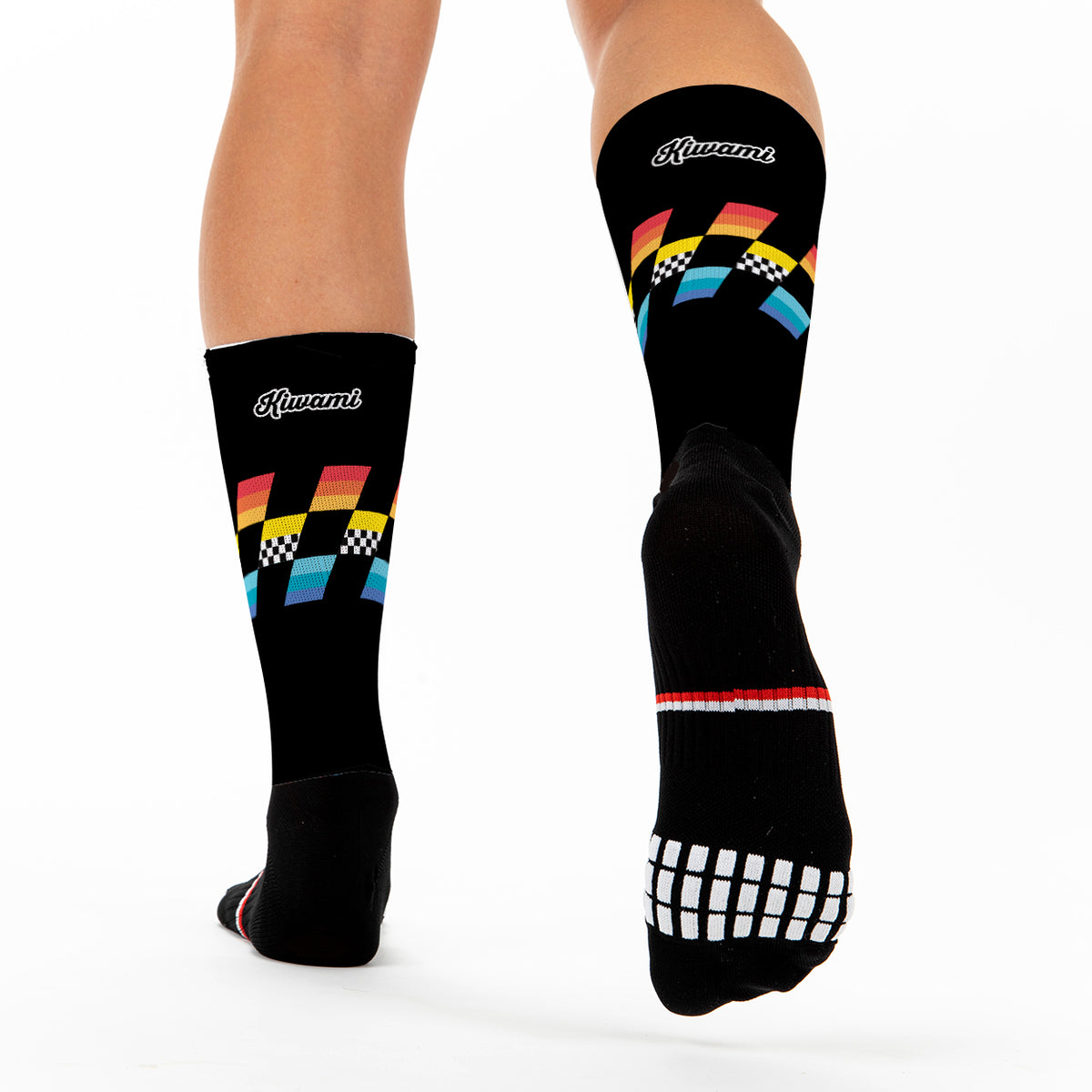 chaussettes running course à pied triathlon maintien du pied anti-échauffement - chaussettes colorées design et style