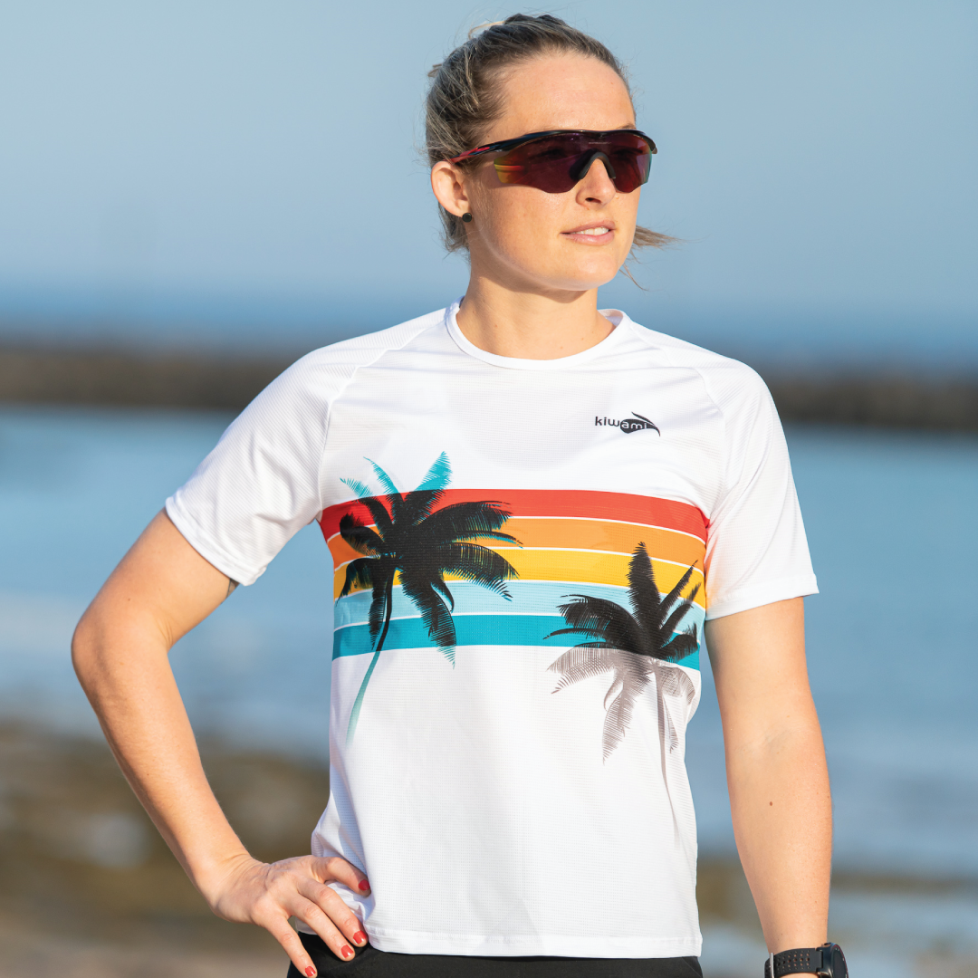 Tee shirt running Femme Malibu White