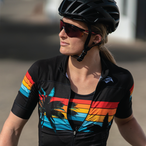 Women's cycling jersey : Malibu Black